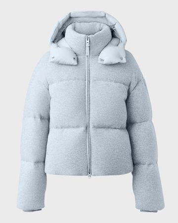 Mackage Tessy-K Medium Down Puffer Jacket with Cashmere Blend Shell | Neiman Marcus