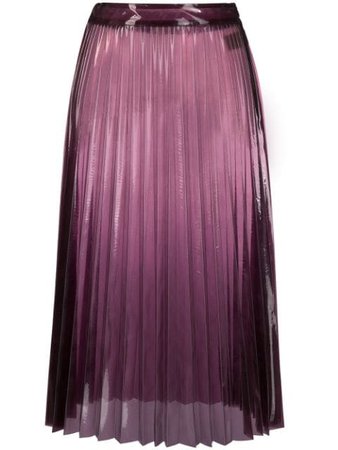 Pink Ssheena sheer pleated skirt - Farfetch
