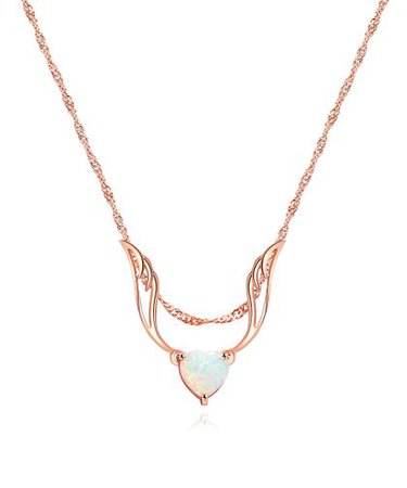opal and rose gold necklace