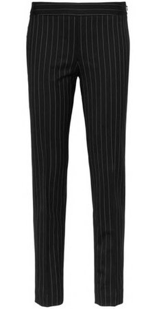 moschino high waisted skinny pinstripe trousers