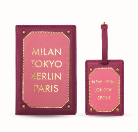 Travel Kit (Passport Holder + Luggage Tag) - Milan Tokyo Berlin Paris | Travel | IPHORIA