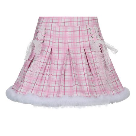 Pink Fur Skirt