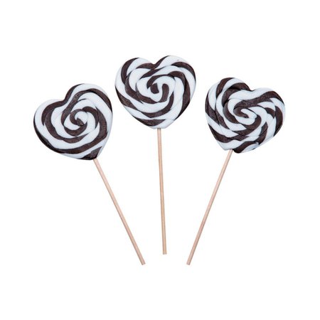 Black & White Heart-Shaped Swirl Lollipops (With images) | Swirl lollipops