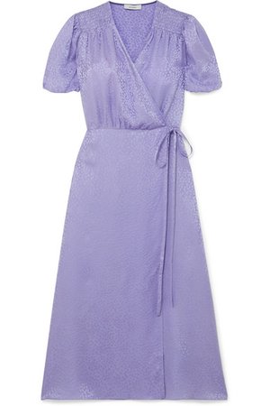 Art Dealer | Marge silk-jacquard wrap dress | NET-A-PORTER.COM