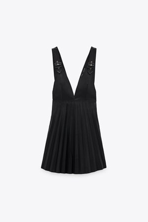FAUX LEATHER PINAFORE SKIRT | ZARA Canada