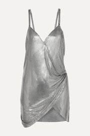Michael Kors Collection | Fringed metallic leather mini dress | NET-A-PORTER.COM