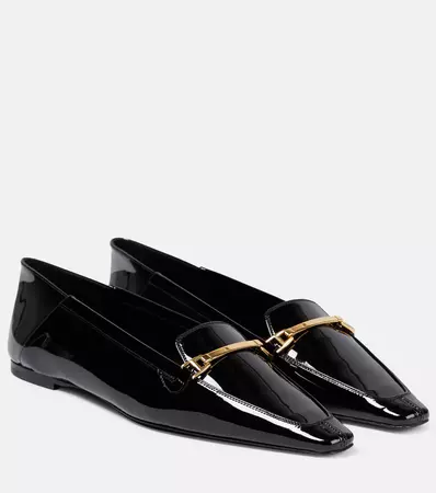 Blade Patent Leather Ballet Flats in Black - Saint Laurent | Mytheresa