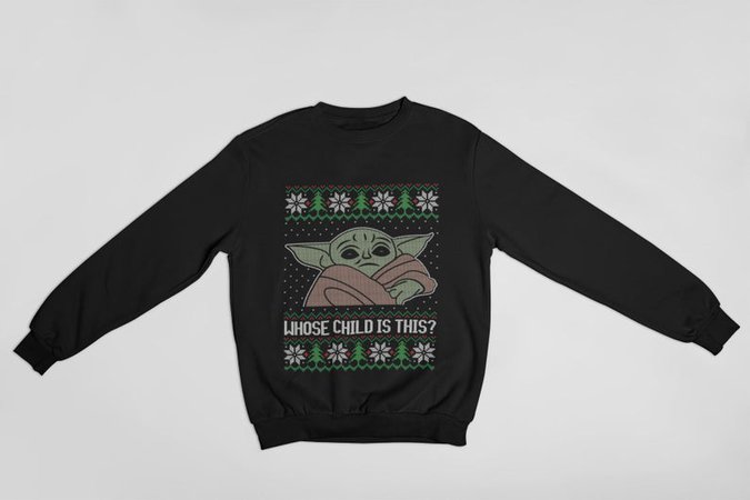 Baby Yoda Ugly Christmas Sweater Baby Yoda Mandalorian | Etsy