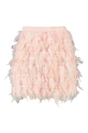 Feather Mini Skirt | Boohoo UK
