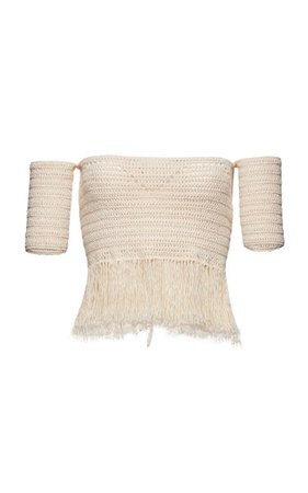 Fringe-Trimmed Crochet Top By Magda Butrym | Moda Operandi