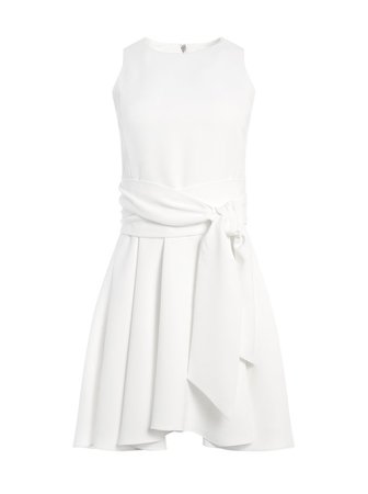 WESLEY FLARE MINI DRESS in WHITE | Alice and Olivia