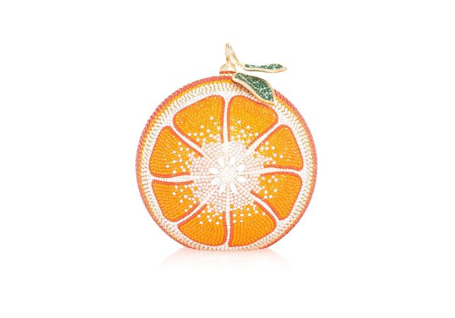 Tangerine bag by Judith Leiber