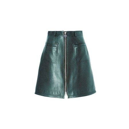Carven Green Lamb Leather Mini Skirt (17,475 EGP)