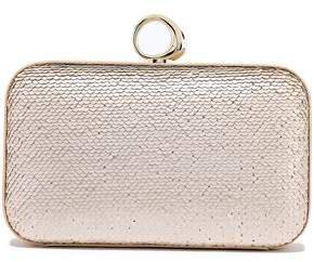 Elsa Sequined Leather Clutch