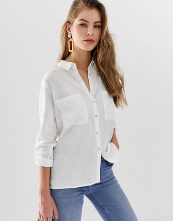 Pimkie long sleeved shirt in white | ASOS