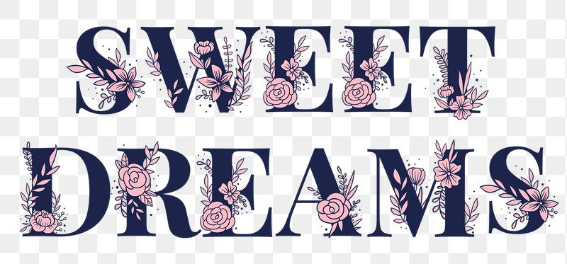 Feminine font Sweet Dreams png text | Free stock illustration | High Resolution graphic