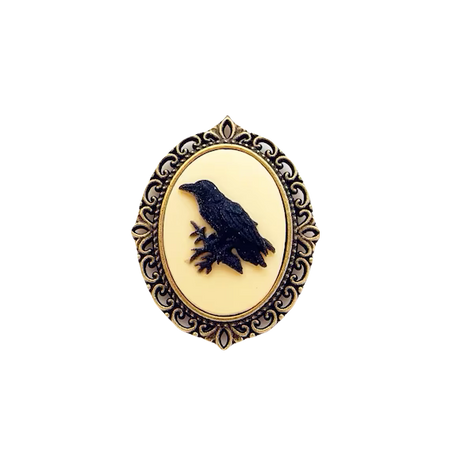 Raven brooch
