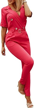 Amazon.com: Women Short Sleeve Off Shoulder Jumpsuit Summer Wide Leg Pants Overalls : Clothing, Shoes & Jewelry