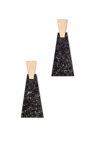 Black Granite Collins Statement Earrings by Kendra Scott for $10 | Rent the Runway