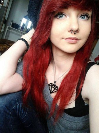 Emo girl with red hair