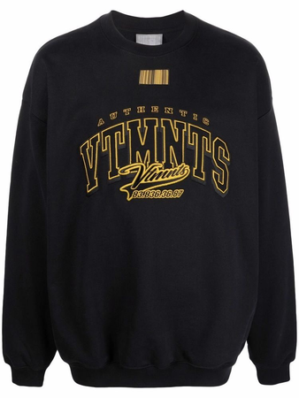 VTMNTS logo-print crew neck sweatshirt