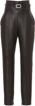 Belted Leather Trouser