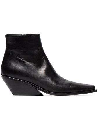 Ann Demeulemeester 50 Leather Ankle Boots - Farfetch