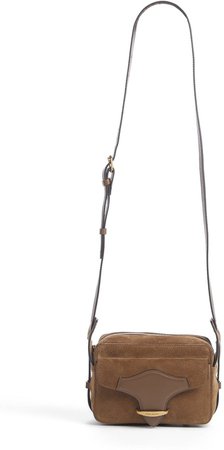 Wasy Belted Suede Crossbody Bag