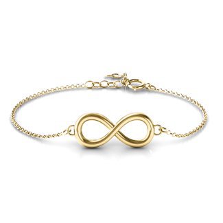 14K Yellow Gold Classic Infinity Promise Bracelet | Jewlr