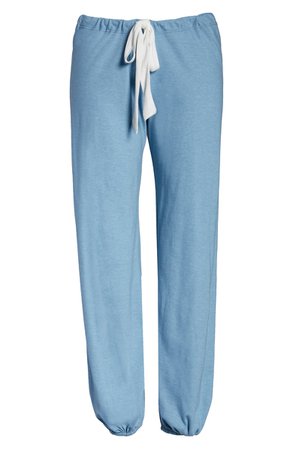 Eberjey Crop Knit Lounge Pants blue