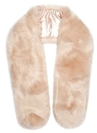 THP faux fur stole baby pink