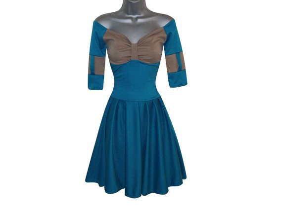 Merida Dress Teal Dress Scottish Princess Dress Costume | Etsy