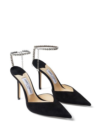Shop Jimmy Choo crystal-embellished 100mm pumps with Express Delivery - FARFETCH
