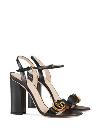 Shop Gucci GG logo-plaque sandals with Express Delivery - FARFETCH