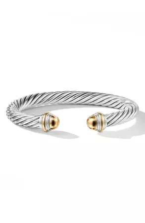 David Yurman Cable Classics Bracelet with 14K Gold, 7mm | Nordstrom