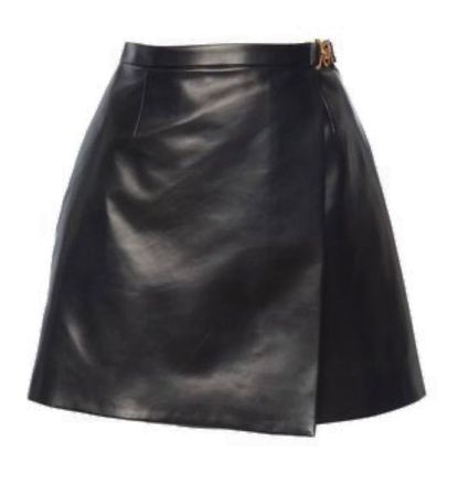 leather black skirt