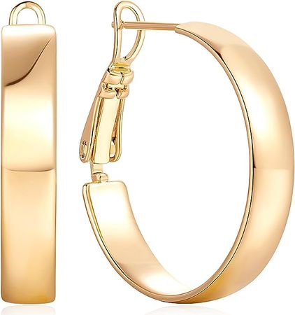 Earrings for Women, 14K Gold Hoop Earrings