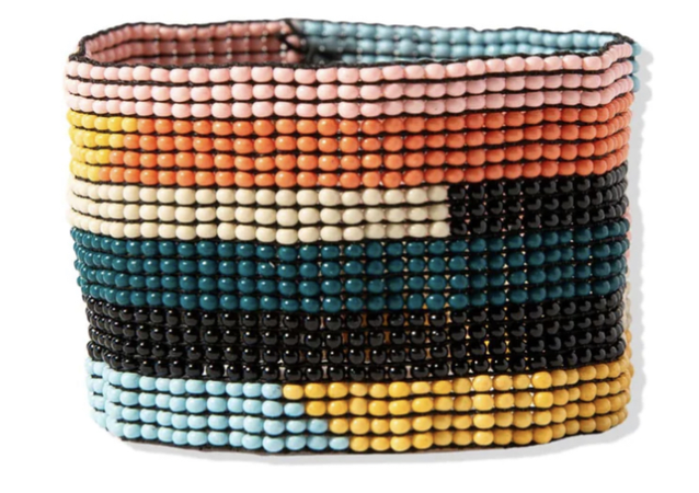 multi colored bead bracelet