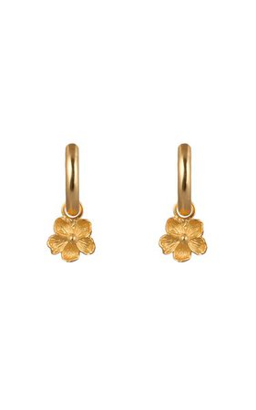 Gold-Plated Phlox Hoop Earrings By Valére | Moda Operandi