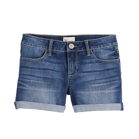 Girls 4-18 & Plus Size SO® Cuffed Jean Shorts