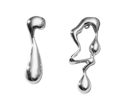 metallic earrings