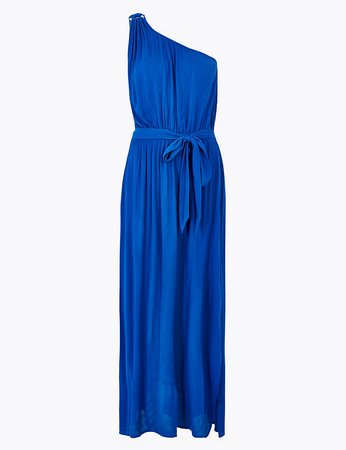 One Shoulder Belted Maxi Beach Dress | M&S Collection | M&S