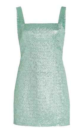 Herlina Metallic Jacquard Mini Dress By Rotate | Moda Operandi