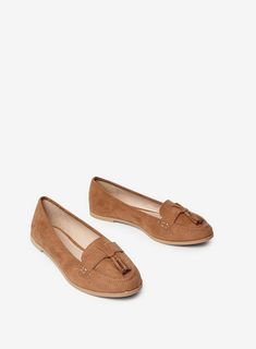 Dorothy Perkins Wide Fit Tan 'Lane' Loafers