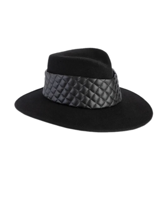 black wool felt fedora hats