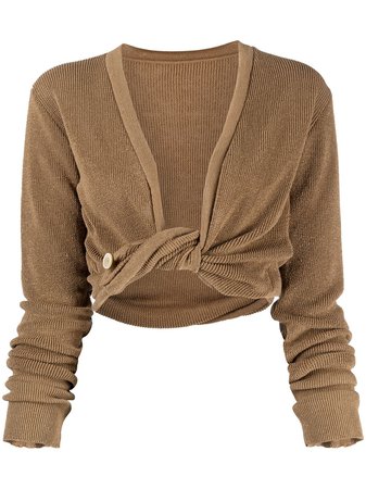Jacquemus Ruched long-sleeved Jumper - Farfetch