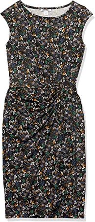 Amazon.com: Amazon Essentials Women's Cap Sleeve Bateau Neck Faux Wrap Dress : Clothing, Shoes & Jewelry