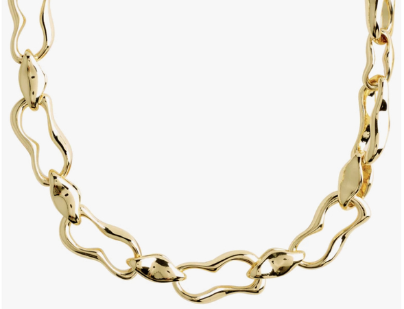 WAVE recycled necklace gold-plated