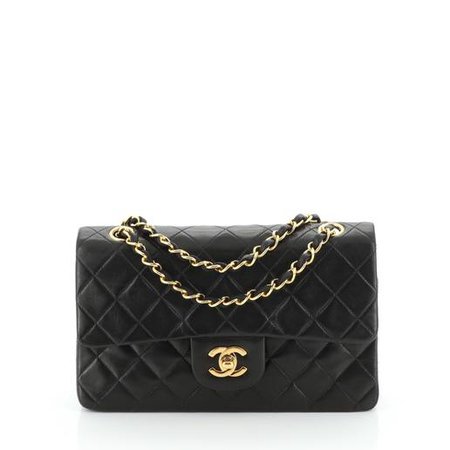 Chanel Vintage Classic Double Flap Bag Quilted Lambskin Small - Rebag