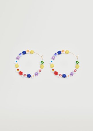 Bead loop earrings - Women | Mango USA